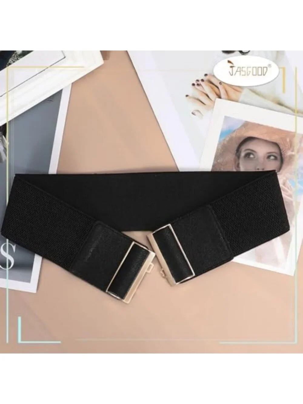 4 Pack Wide Elastic Stretch Waist Belts for Women - Adjustable Dress Accessories